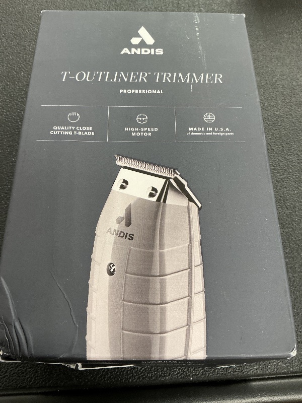 Photo 1 of Andis 04780 Professional T-Outliner Beard & Hair Trimmer for Men with Carbon Steel T-Blade, Bump Free Technology – Corded Electric Beard Trimmer, GTO, Grey
