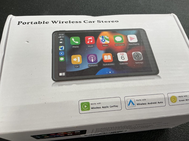 Photo 1 of 2025 Enhanced Carplay Screen for Car - 7" HD Portable Carplay & Android Auto with Bluetooth, HD Backup Camera, GPS Navigation, Siri, FM Radio, AUX, and Mirror Link – Compatible with All Vehicles