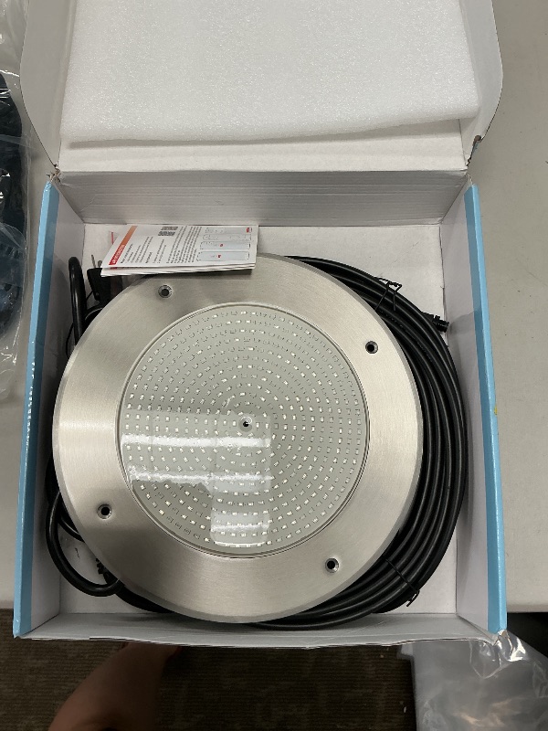 Photo 1 of LEDIARY Pool LED Lights for Inground Pool, 120V 54W Underwater Swimming Pool Lights with 50FT Cord, RGB Multicolor, IP68 Waterproof Pool Underwater Light for 10" Wet Niches (Transformer Included)
