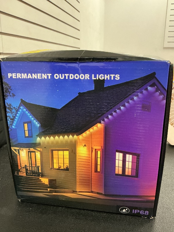 Photo 1 of 200ft Permanent Outdoor Lights RGB Eaves Lights, Waterproof LED Eaves Lights with App&Remote Control,for Christmas,Party, Daily, Halloween and All Holiday Decor,House Roof and Garden Lighting