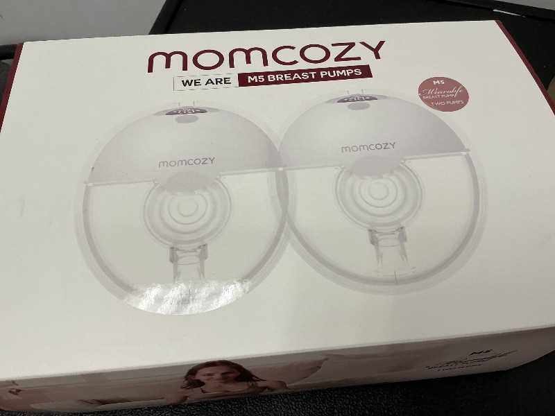 Photo 1 of Momcozy Breast Pump Hands Free M5, Wearable Breast Pump of Baby Mouth Double-Sealed Flange with 3 Modes & 9 Levels, Electric Breast Pump Portable - 24mm, 2 Pack Cozy Red