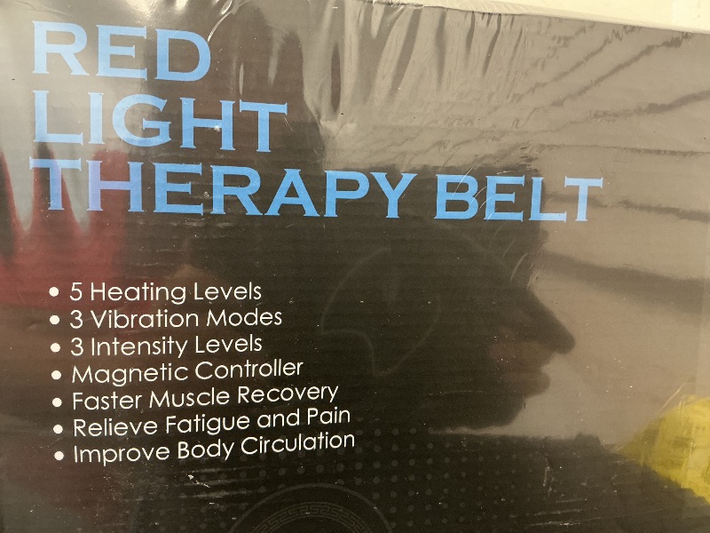 Photo 1 of Cordless Back Massager Belt,FSA or HSA Eligible Red Light Therapy Massage Belt with 5 Heating Levels,3 Vibration Modes, Lower Back Massager for Pain Relief Deep Tissue,4 Motors,Battery-Powered (Blue)