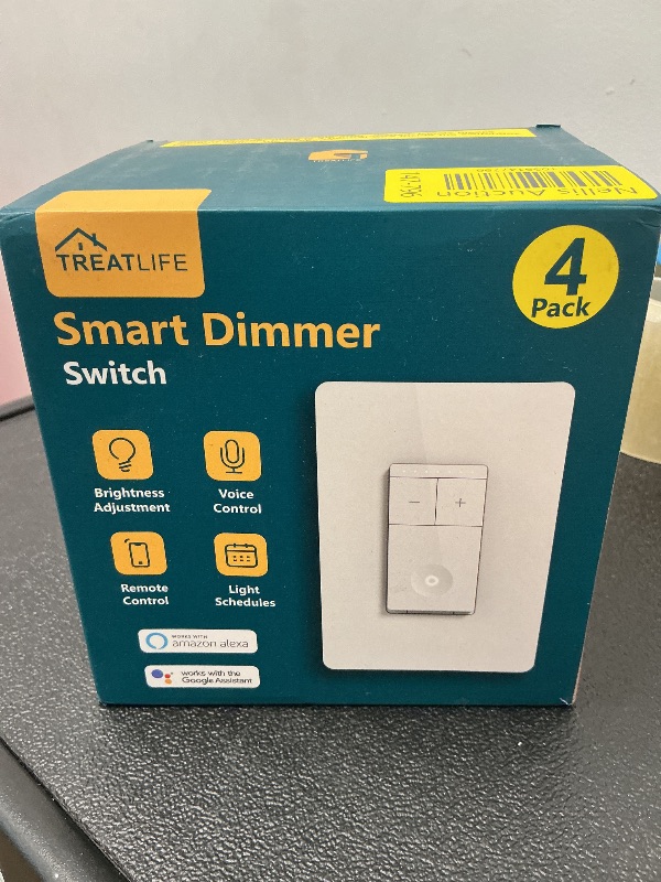 Photo 1 of TREATLIFE Smart Dimmer Switch 4 Pack, Smart Light Switch Works with Alexa and Google Assistant, Neutral Wire Needed, 2.4Ghz Wi-Fi, Schedule, Remote Control, Single Pole, FCC Listed