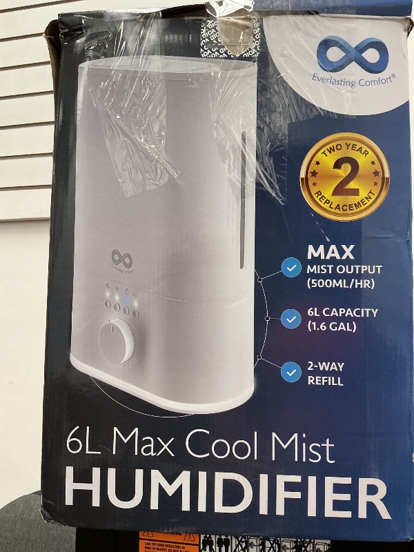 Photo 1 of Upgraded Quiet Humidifier Large Room – Extended Run Time, Top Fill Humidifiers for Bedroom, Easy to Clean, Aromatherapy Compatible by Everlasting Comfort
