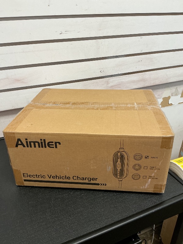 Photo 1 of AIMILER Level 1/2 Tesla Charger(WIFI APP/Plug-play), 16A, 25ft Cable ETL Certified, 240V NEMA 6-20P Plug & 120V 5-15P Adapter, NACS Connector, Portable Electric Car EV Charger for Tesla Models Y/X/3/S