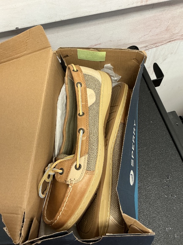 Photo 1 of Sperry Womens Angelfish Boat Shoe, Linen/Oat, 10