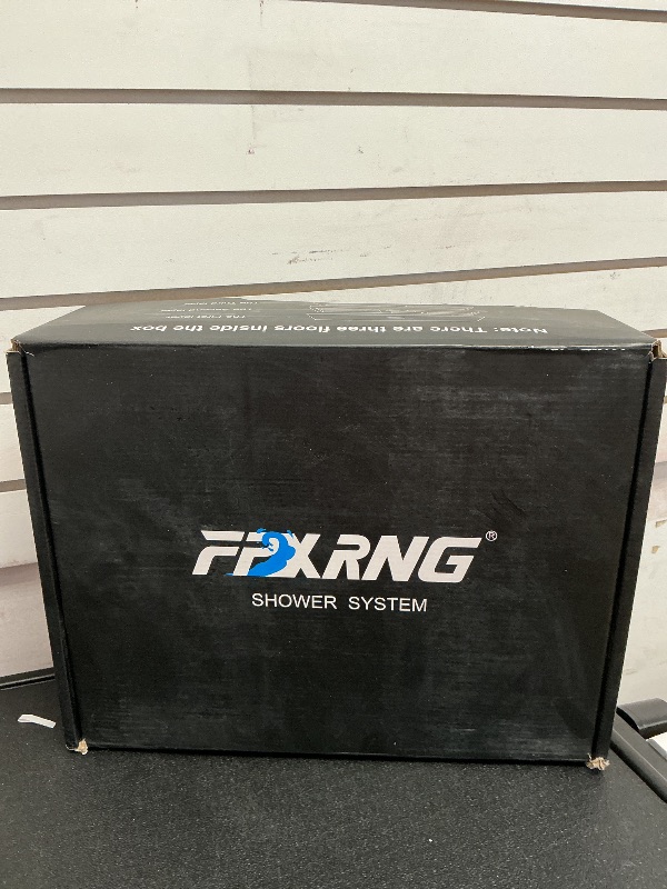 Photo 1 of FPXRNG Black Shower Faucet Set, Rainfall Shower System with Square Shower Head and Handle Set, Wall Mounted Shower Fixtures, Full Metal Trim Repair Kit 12 inch Matte Black (With Shower Valve)
