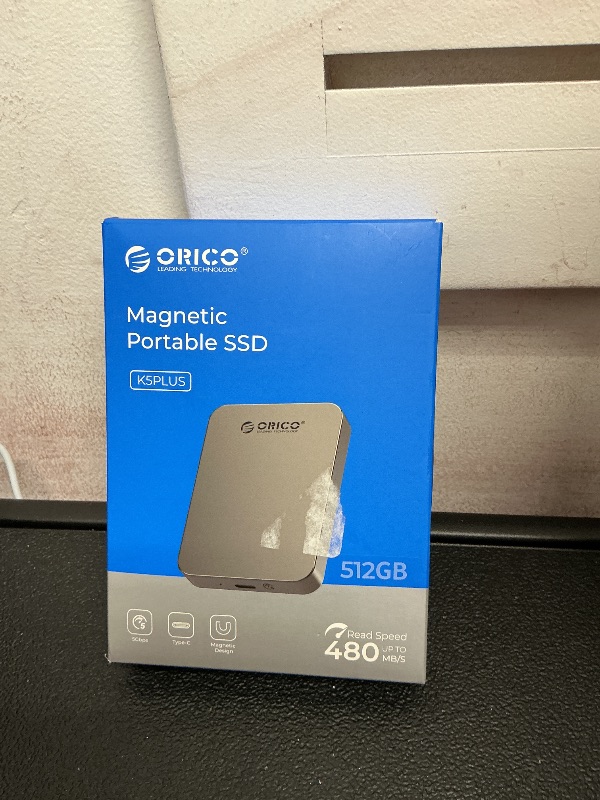 Photo 1 of ORICO 512GB Magnetic Portable SSD, Metal Body, 4K 120 fps ProRes HDR Record and Store, Up to 460MB/s, USB C&A 2 in 1 Cable, External SSD Compatible with iPhone 16 Pro Max, Tablet, Computer - K5PLUS