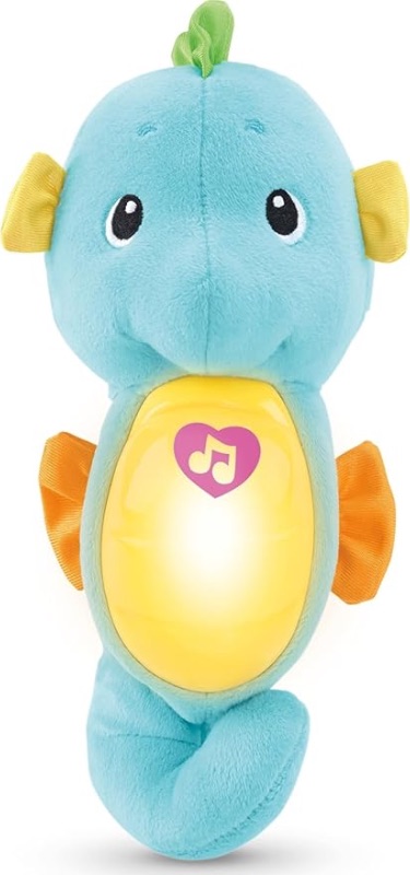Photo 1 of Fisher-Price Baby Musical Toy Soothe & Glow Seahorse, Blue Plush Sound Machine with Lights for Developmental Play Newborns 0+ Months