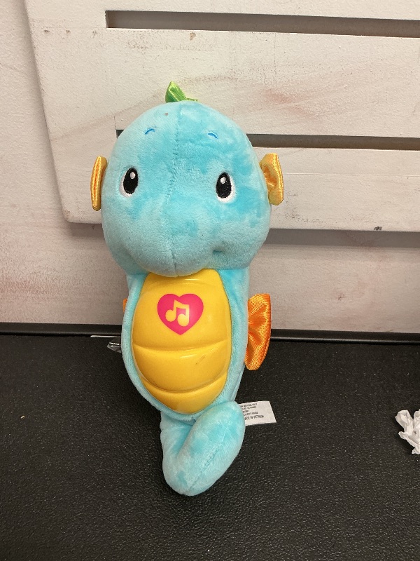 Photo 1 of Fisher-Price Baby Musical Toy Soothe & Glow Seahorse, Blue Plush Sound Machine with Lights for Developmental Play Newborns 0+ Months