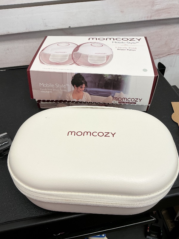 Photo 1 of Momcozy Breast Pump Hands Free Mobile Style | M6, Wearable Breastfeeding Pump Ideal Rhythm for More Milk, DoubleFit Flange More Fit & Discreet with 3 Modes & 9 Levels, 24mm - 2 Pack Quill Gray