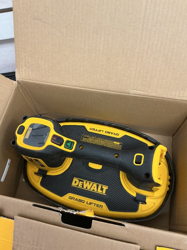 Photo 1 of DEWALT 20V MAX Cordless GRABO Suction Lifter, Bare Tool Only, Lift-load Capacity of Up to 265 lbs. (DCE592B)