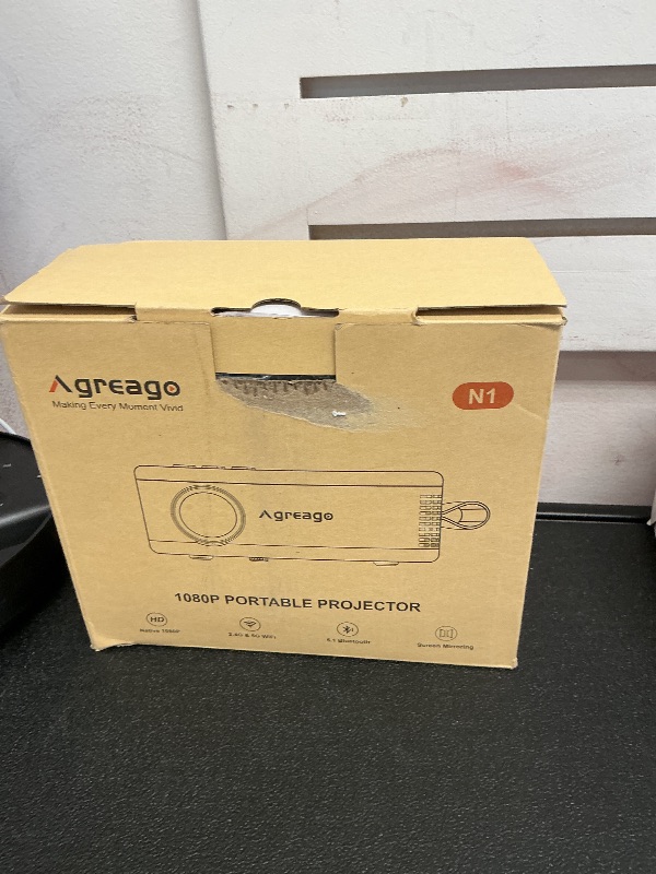 Photo 1 of 15000 Lumens Outdoor Movie Projector - Native 1080P HD Portable Projector with WiFi 6/Bluetooth 5.2, 300" Screen, ±15° Keystone | Compatible with iPhone, Android, Fire Stick, PS5, Xbox(USB-C Cable)