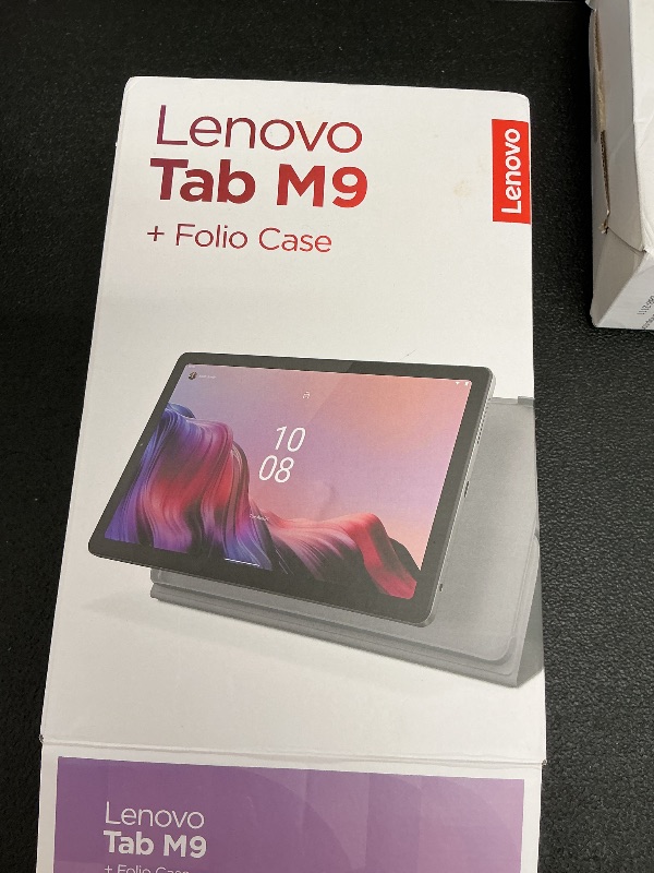 Photo 1 of Lenovo Tab M9-2023 - Tablet - Long Battery Life - 9" HD - Front 2MP & Rear 8MP Camera - 3GB Memory - 32GB Storage - Android 12 or Later - Folio Case Included,Gray