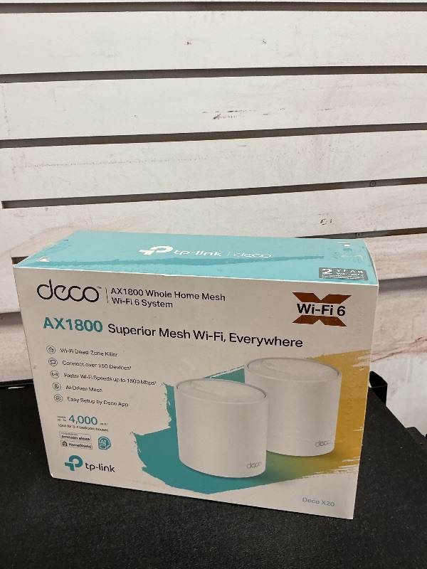 Photo 1 of TP-Link Deco WiFi 6 Mesh WiFi System(Deco X20) - Covers up to 4000 Sq.Ft. , Replaces Wireless Internet Routers and Extenders, 2-Pack
