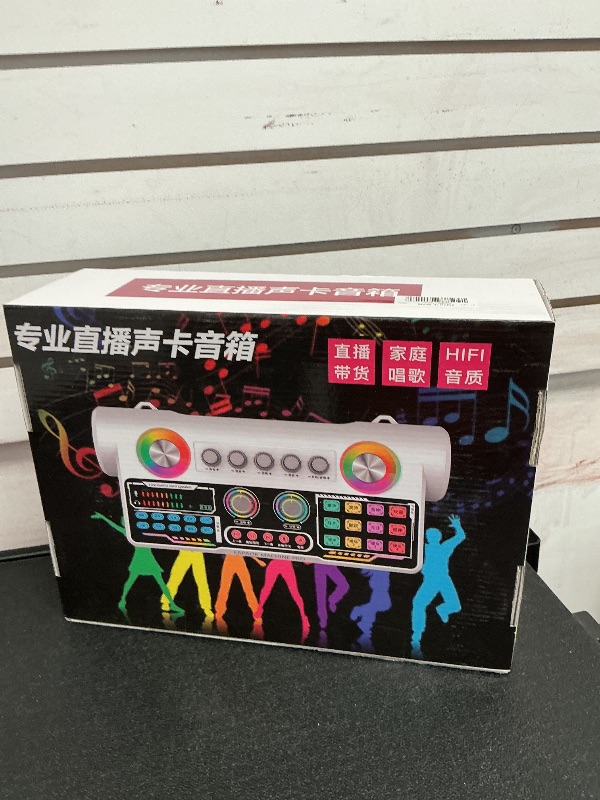 Photo 1 of Portable Karaoke Machine Bluetooth Speaker with 2 Microphones Wireless Audio Interface Home Use Indoor Outdoor Party Singing, Live Streaming with PC, Smartphone (S900)
