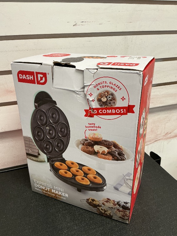 Photo 1 of DASH Mini Donut Maker Machine for Kid-Friendly Breakfast, Snacks, Desserts & More with Non-stick Surface, Makes 7 Doughnuts - Aqua