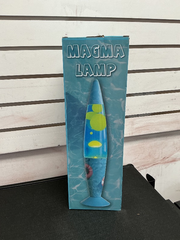 Photo 1 of AHCCSD Magma Lamp, 16 Inch Swimming Motion Liquid Lamp Swimming Pool Base Blue Liquid with Green Wax Relaxing Gorgeous Light for Adults Kids Women Girls Christmas Great Gift