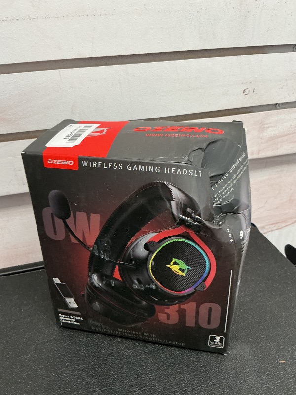 Photo 1 of Ozeino Wireless Gaming Headset for Ps5 Ps4 PC Laptop Switch -2.4GHz Wireless Headphones with Detachable Noise Canceling Microphone 40H Playtime, Black