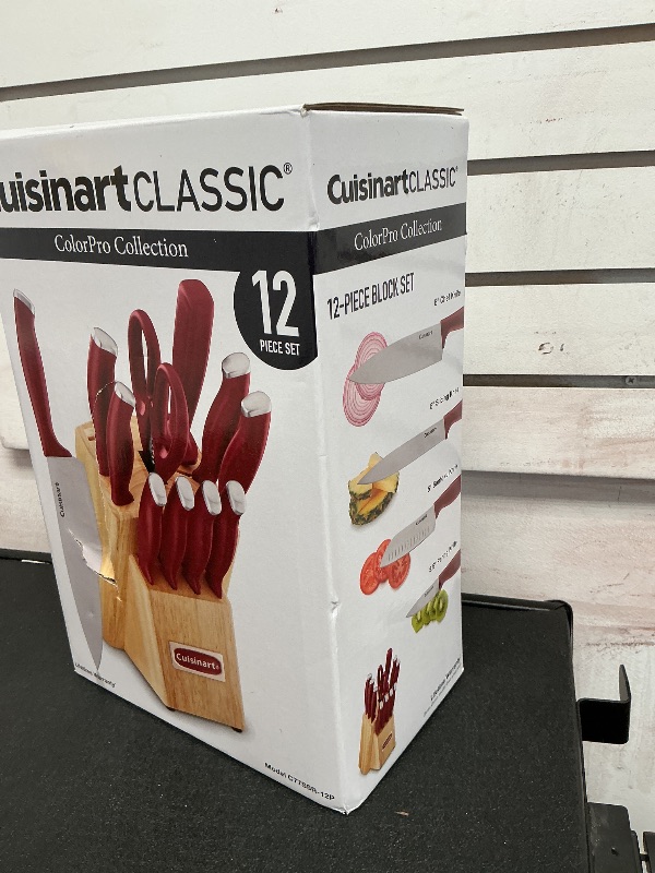 Photo 1 of Cuisinart C77SSR-12P Color Pro Collection 12 Piece Knife Block Set, Red