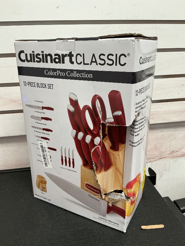Photo 1 of Cuisinart C77SSR-12P Color Pro Collection 12 Piece Knife Block Set, Red