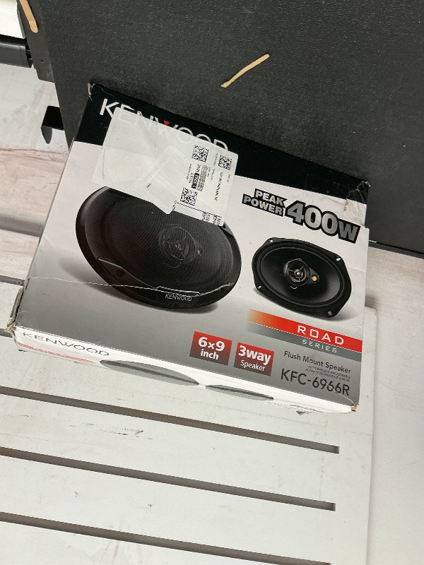 Photo 1 of Kenwood KFC-6966R Road Series Car Speakers (Pair) - 6"x9" 3-Way Car Coaxial Speakers, 400W, 4-Ohm Impedance, Polypropylene Woofer & Electro-Dynamic Tweeter, Heavy Duty Magnet Design