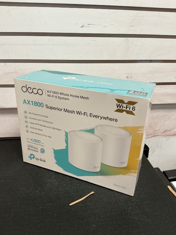 Photo 1 of TP-Link Deco WiFi 6 Mesh WiFi System(Deco X20) - Covers up to 4000 Sq.Ft. , Replaces Wireless Internet Routers and Extenders, 2-Pack