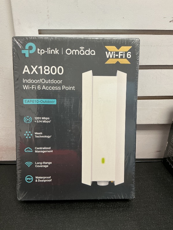 Photo 1 of TP-Link EAP610-Outdoor Access Point Mesh, Omada True WiFi6 AX1800 Gigabit, Seamless Roaming, MU-MIMO PoE+ Powered IP67 Multiple SDN Controller Remote & App Control Support RE Mode