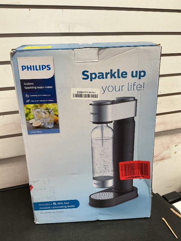 Photo 1 of PHILIPS ADD4902BKO/37 Sparkling Water Maker, Soda Maker, Soda Streaming Machine with 1L Carbonating Bottle, Seltzer Fizzy Water Maker, Compatible with Any Screw-in 60L CO2 Carbonator(NOT Included)