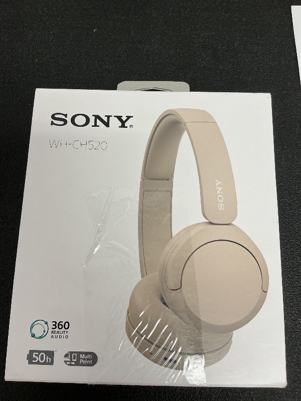 Photo 1 of Sony WH-CH520 Wireless Headphones Bluetooth On-Ear Headset with Microphone, Cappuccino