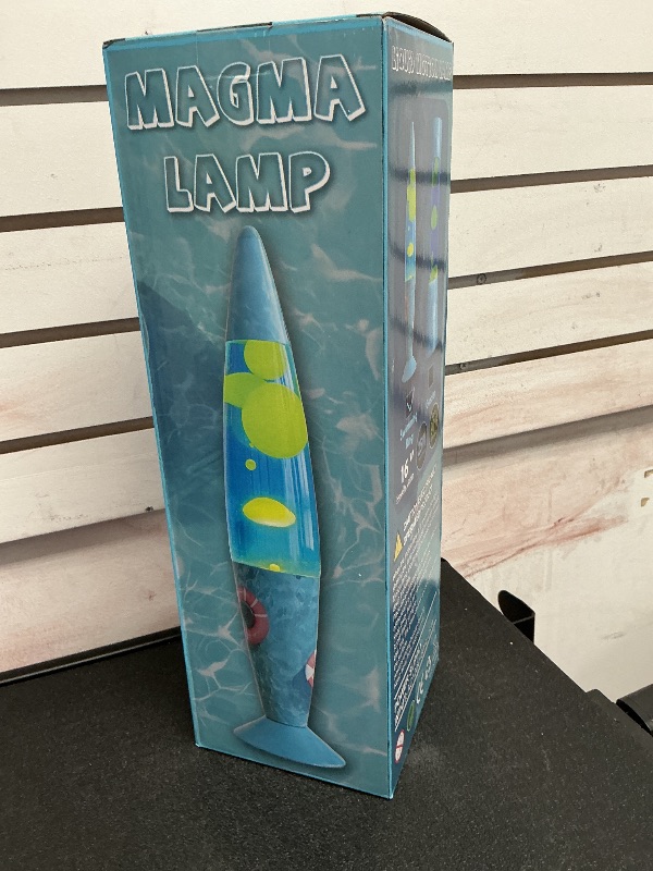 Photo 1 of AHCCSD Magma Lamp, 16 Inch Swimming Motion Liquid Lamp Swimming Pool Base Blue Liquid with Green Wax Relaxing Gorgeous Light for Adults Kids Women Girls Christmas Great Gift