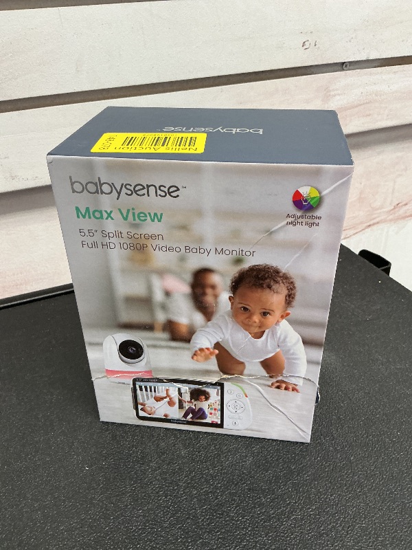 Photo 1 of Babysense 5.5” 1080p Full HD Split Screen Baby Monitor, Video Baby Monitor with Camera and Audio, PTZ Camera, RGB Night Light, 1000ft Range, Two-Way Audio, 4X Zoom, 5000mAh Battery