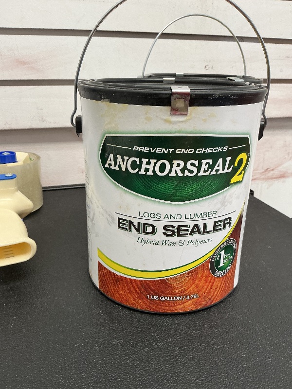 Photo 1 of ANCHORSEAL 2 Log & Lumber end Grain Sealer - Prevents up to 90% of end Checks (Drying Splits) on Cut Ends of Wood & Decks. Green Wood Sealer for Turning Blanks & Bowls.