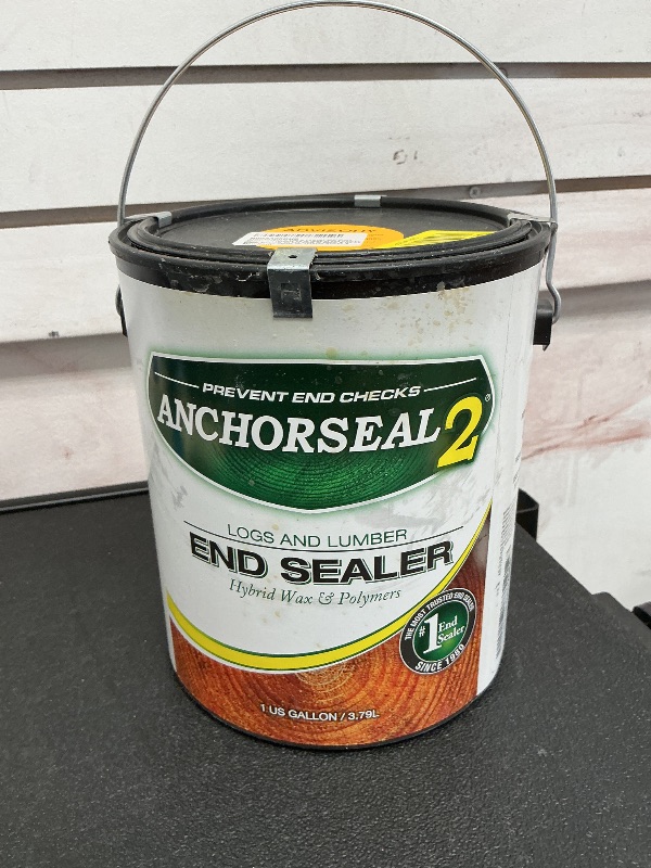 Photo 1 of ANCHORSEAL 2 Log & Lumber end Grain Sealer - Prevents up to 90% of end Checks (Drying Splits) on Cut Ends of Wood & Decks. Green Wood Sealer for Turning Blanks & Bowls.