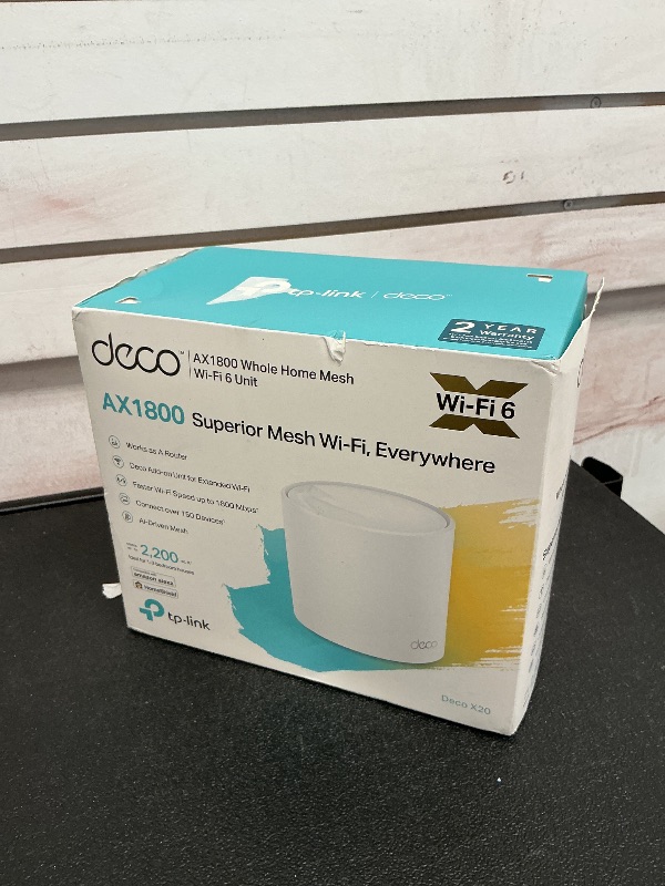 Photo 1 of TP-Link Deco WiFi 6 Mesh WiFi System(Deco X20) - Covers up to 2200 Sq.Ft, Replaces Wireless Internet Routers and Extenders, 1-Pack, White