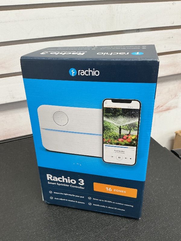 Photo 1 of Rachio 3 Smart Sprinkler Controller: 16 Zone | Simple Auto Schedules, Quick Run, Local Weather Intelligence. (Save Water w/ Rain, Freeze & Wind Skip)