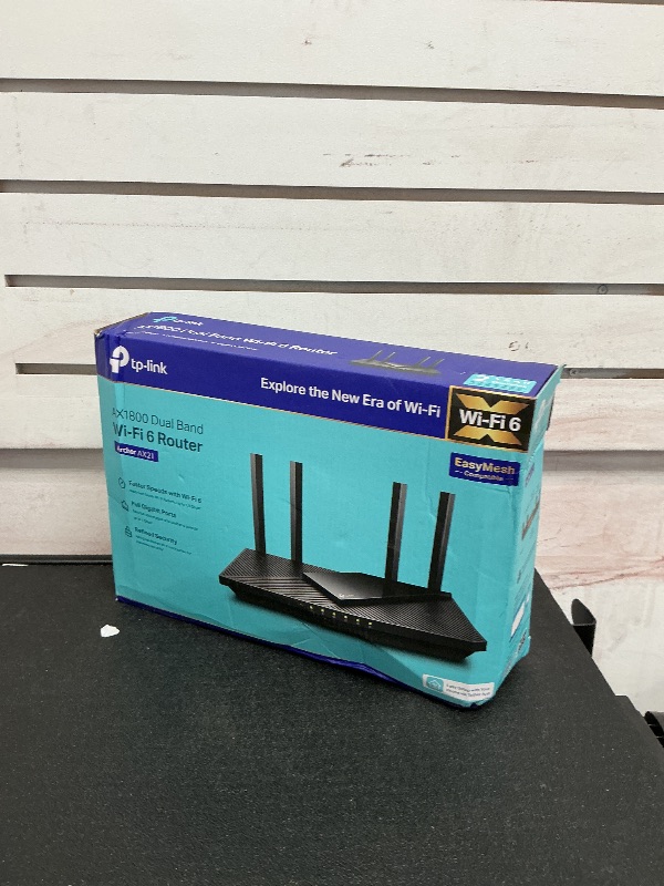 Photo 1 of TP-Link AX1800 WiFi 6 Router V4 (Archer AX21) – Dual Band Wireless Internet, Gigabit, Easy Mesh, Works with Alexa - A Certified for Humans Device