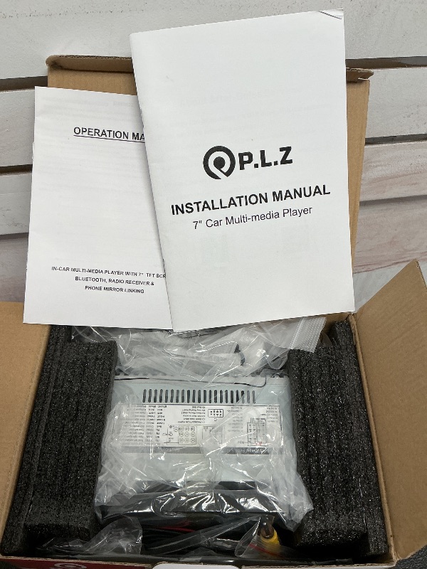Photo 1 of PLZ 7" Wireless Double Din Car Stereo Apple Carplay Radio QLED Screen for Car, Android Auto, Bluetooth 5.3, Fast Charger, 1080P Backup Camera, 4.2 Channel Outputs 240W, 2 Subwoofer
