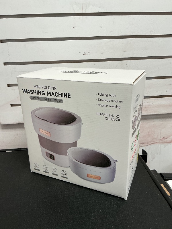 Photo 1 of Mini Washing Machine, 18L Large Capacity, Portable Collapsible Washer and Spin Dryer, Small Folding Laundry Washer, Apartment, RV, Dorm, Camping, Socks, Baby Clothes, Underwear (Grey)