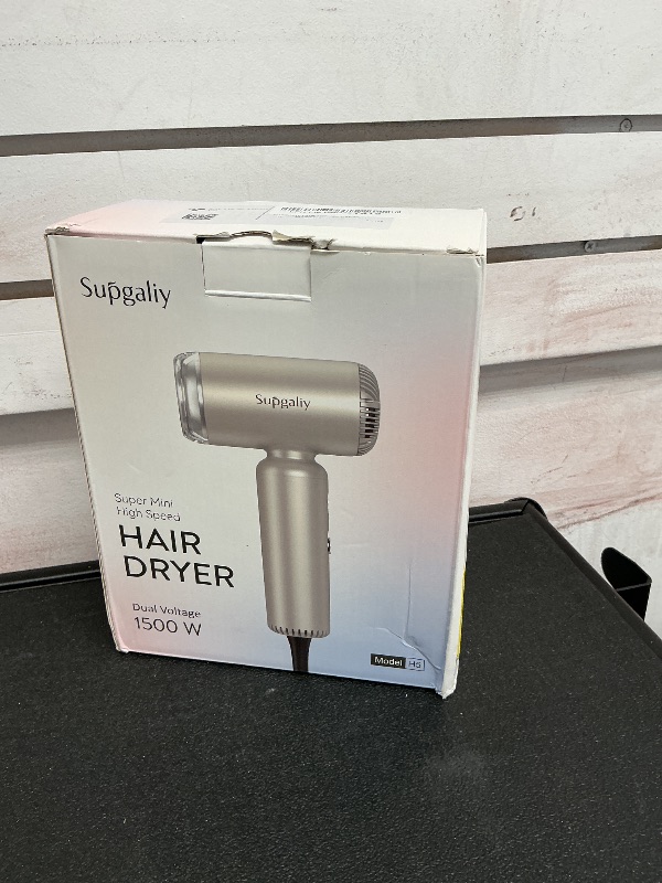 Photo 1 of SUPGALIY Dual Voltage Hair Dryer, High-Speed Ionic Blow Dryer for Fast Drying, Travel Compact Hair Blow Dryer with Magnetic Curly Diffuser for Home, Portable Hairdryer International 110-240V