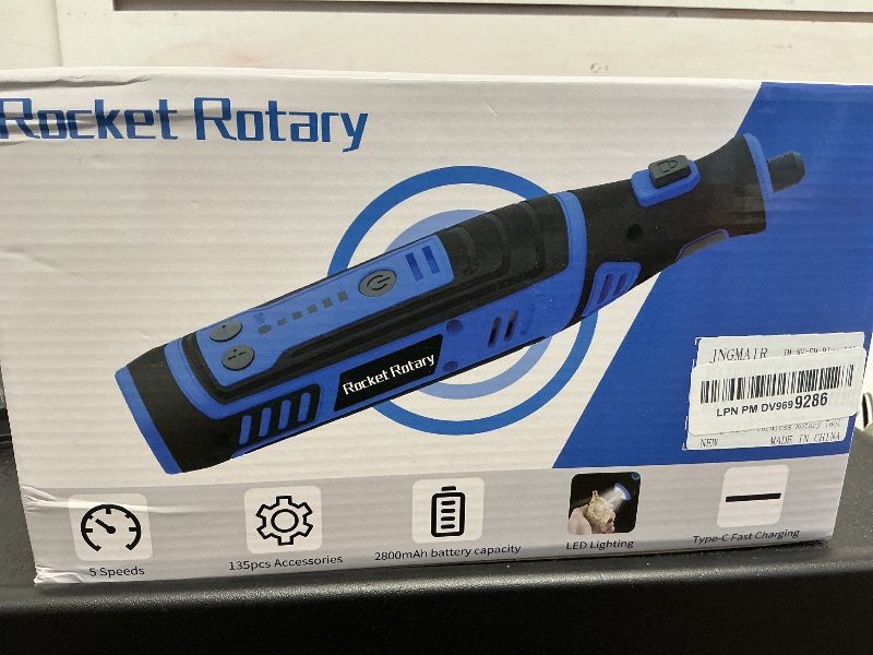 Photo 1 of 8V Engraving Pen 2800mAh Cordless Rotary Tool Kit with 135pcs Accessories, 30000RPM 5Speed Multi Power Carving Tool Mini Drill with Bag for Polishing Cutting Sanding Drilling DIY Gift