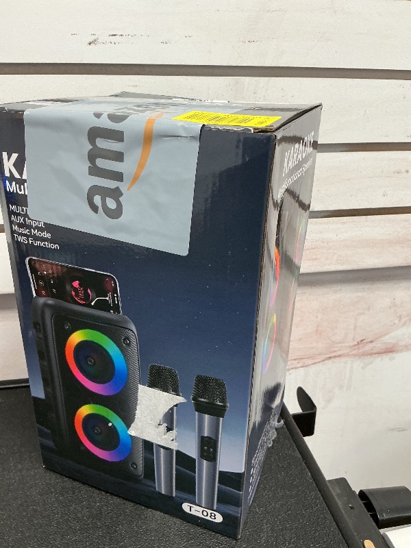 Photo 1 of Karaoke Machine, Portable Bluetooth Speaker, PA Speaker with 2 Wireless Karaoke Microphones, Karaoke Machine for Adults Kids with Upgraded Subwoofer, Support TWS/TF/USB/AUX for Home Party Outdoor
