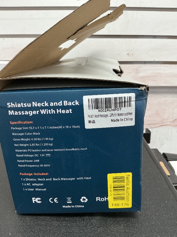 Photo 1 of iKristin Shiatsu Massager with Heat - 3D Kneading for Neck, Back, Shoulder, Foot & Leg - Deep Tissue Massage for Home & Office - Men & Women