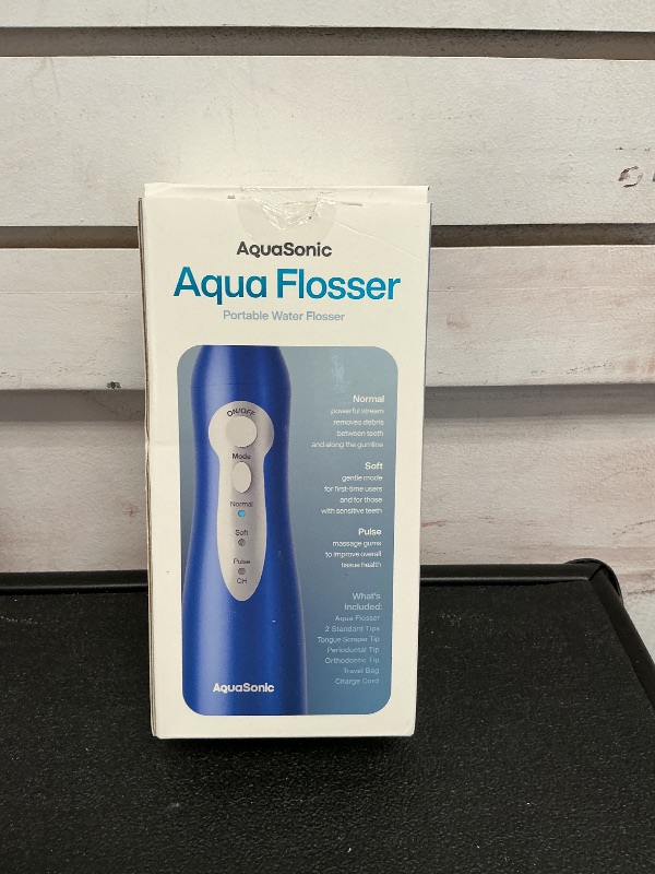 Photo 1 of AquaSonic Water Flosser - Cordless Rechargeable Water Flossers for Teeth Cleaning - Waterproof Aqua Flosser, Portable Oral Irrigator for Dental Cleaning with 5 Jet Tips – Braces Home Travel