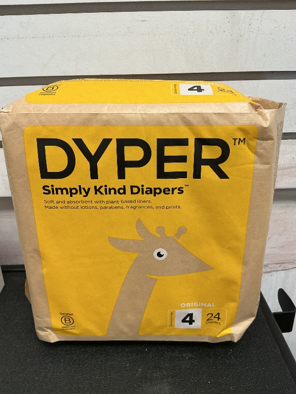 Photo 1 of DYPER - Baby Diapers Hypoallergenic Cloth Alternative Day & Overnight Protection - Made with Plant-Based* & Honest Ingredients - Size 4 (24 Count)