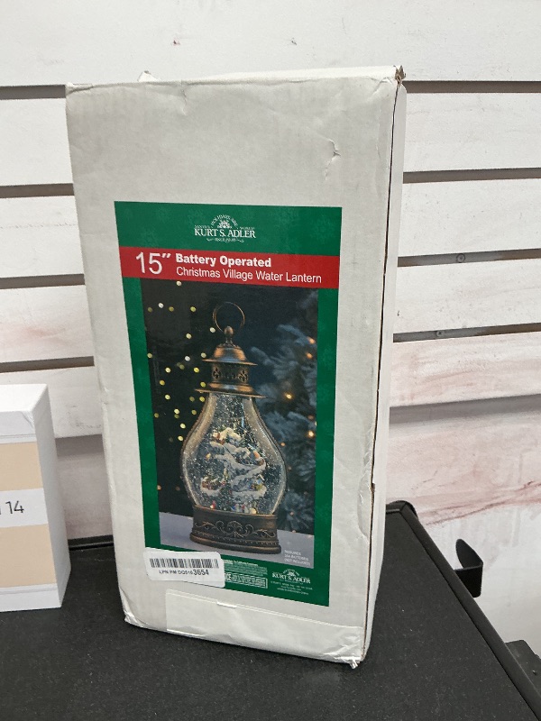 Photo 1 of 15-Inch Battery-Operated Lit Christmas Village Water Lantern