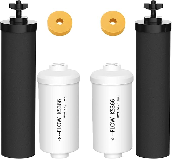 Photo 1 of Gravity Water Filters for Berkey Water Filter Replacement, Replacement for BB9-2® Black Filter & for PF-2® Fluoride Filters Combo Packs, Compatible with Berkey® Gravity Water Filter System, (NSF 42)