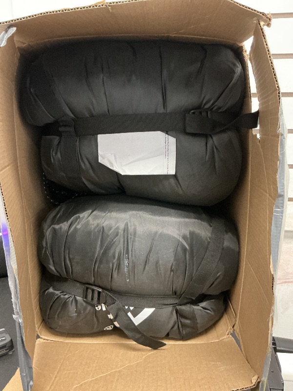 Photo 1 of Mantuole Rectangular Heated Sleeping Bag Envelope Style 5 Heated Zones, Operated with Power Bank Battery or Other USB Power Supplies with USB 5V/2A Output, Envelope-Black-3D Heating.