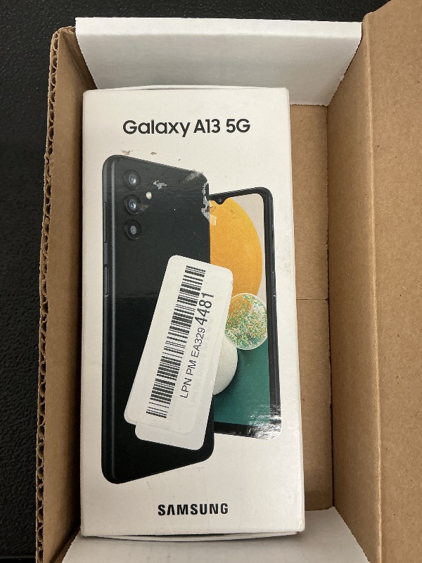 Photo 1 of Samsung Galaxy A13 5G Cell Phone, AT&T GSM Unlocked Android Smartphone, 64GB, Long Lasting Battery, Expandable Storage, Triple Lens Camera, Infinite Display, Black (Renewed)