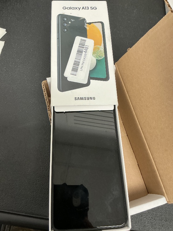 Photo 1 of Samsung Galaxy A13 5G Cell Phone, AT&T GSM Unlocked Android Smartphone, 64GB, Long Lasting Battery, Expandable Storage, Triple Lens Camera, Infinite Display, Black (Renewed)